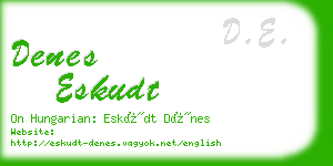 denes eskudt business card